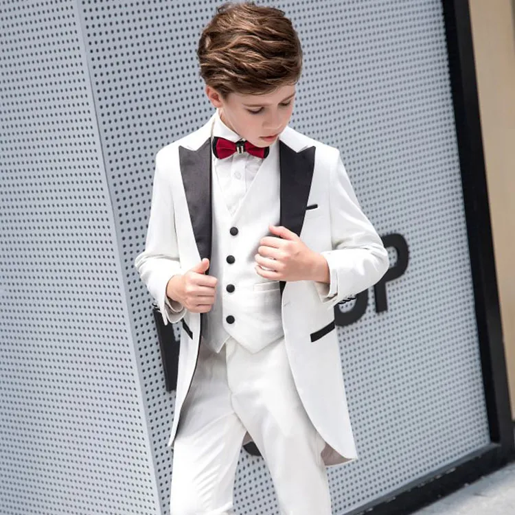 2019三片のウェディンググルーミングタキシードのためのTuxedos Tuxedoカスタムメイドの子供パーティーカジュアルフォーマルパンツスーツディナースーツ