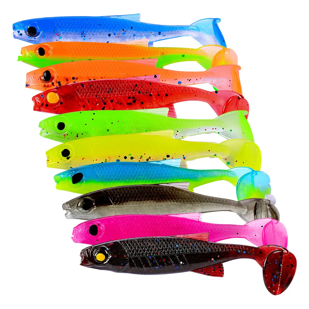 New Powerbait Shad soft Vivid baitfish 7cm 2.5g Rubber 3D life-like profile and enticing action T-tail lure for crank hook