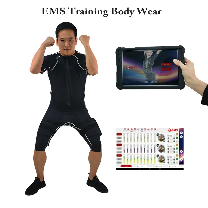 Combinaison d'entraînement portable Ems Équipement de physiothérapie Stimulateur musculaire Ems Bodybuilding XEMS Stimulation musculaire sans fil Machines de fitness