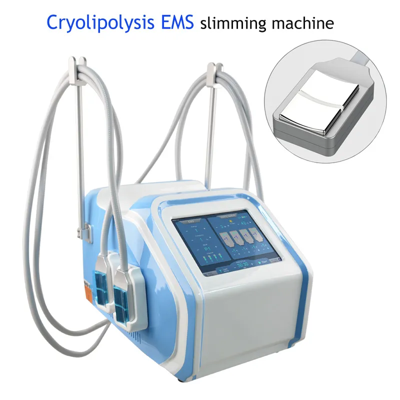 Nyanlända 4 Handtag Body Slimming Fat Removal Machine för att gå ner i vikt Ben Arm Buttock 2 i 1 Cryo med EMS-maskiner