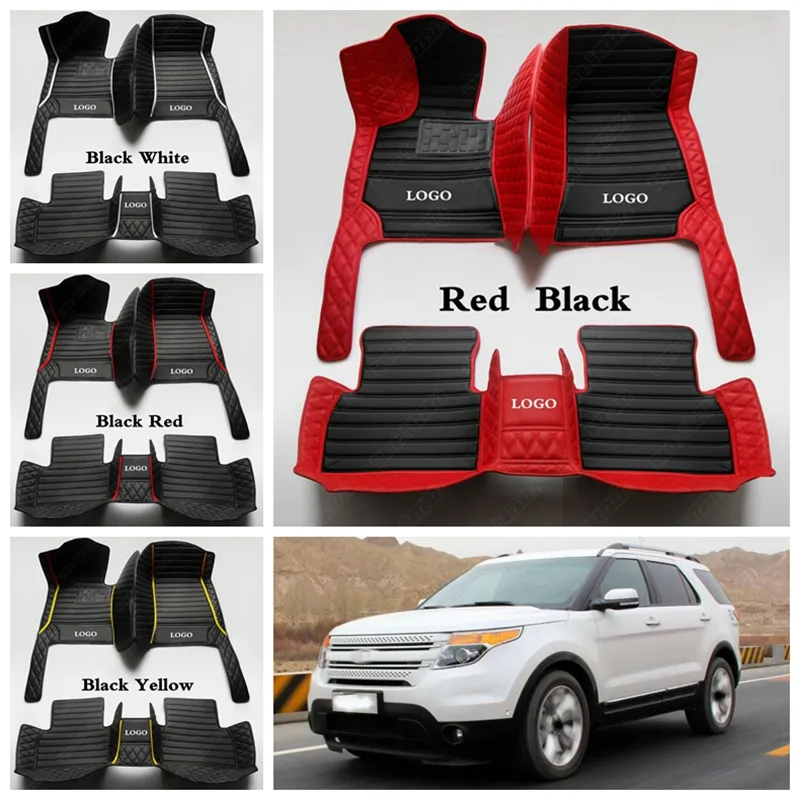 Custom Car Floor Mats fit for Ford F-150 Everest Edge Focus Mondeo Fiesta Mustang S-max Explorer Ecosport C-max Tourneo Foot Pads