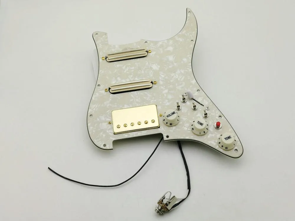 Multifunction Double capacitor Gold SSH Humbucker Pickups Wiring Suitable for St Guitar 20 style combinations