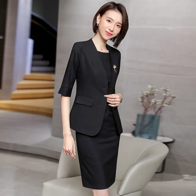 2 piece jacket dress suit cheap