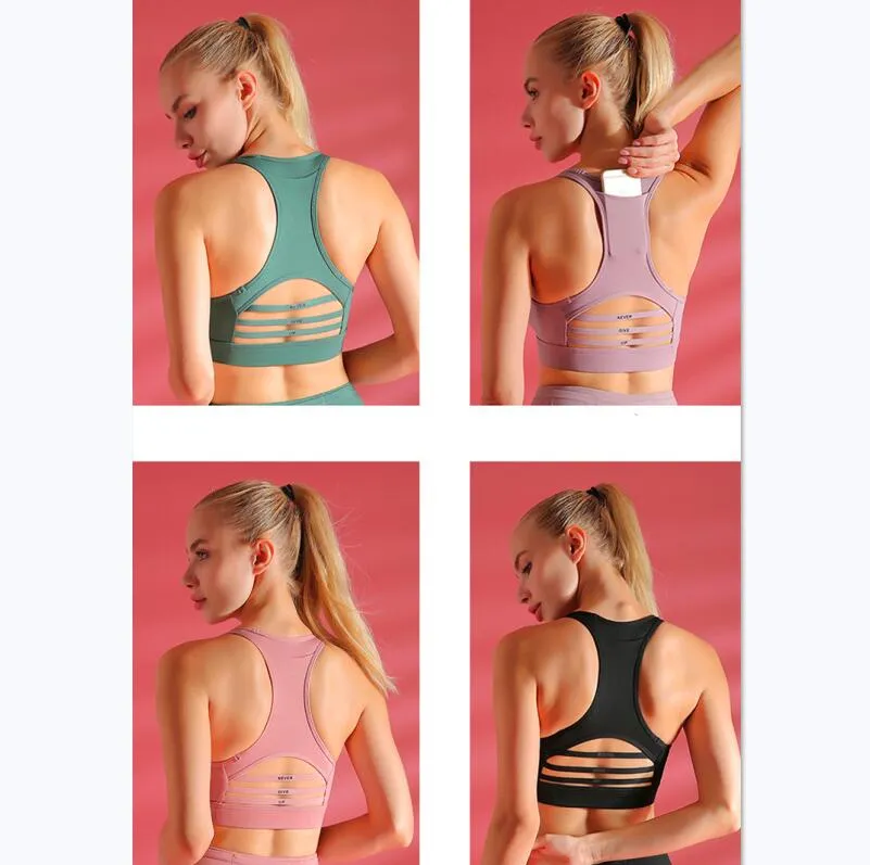 Ações Dos EUA Nova Expressão Mulheres Sports Completa Fluxo Y Bra Linha  Long Energy Alta Neck Peek Yoga Workout Gym Sexy Backless Vest Sexy Lady  Underwear De $58,63