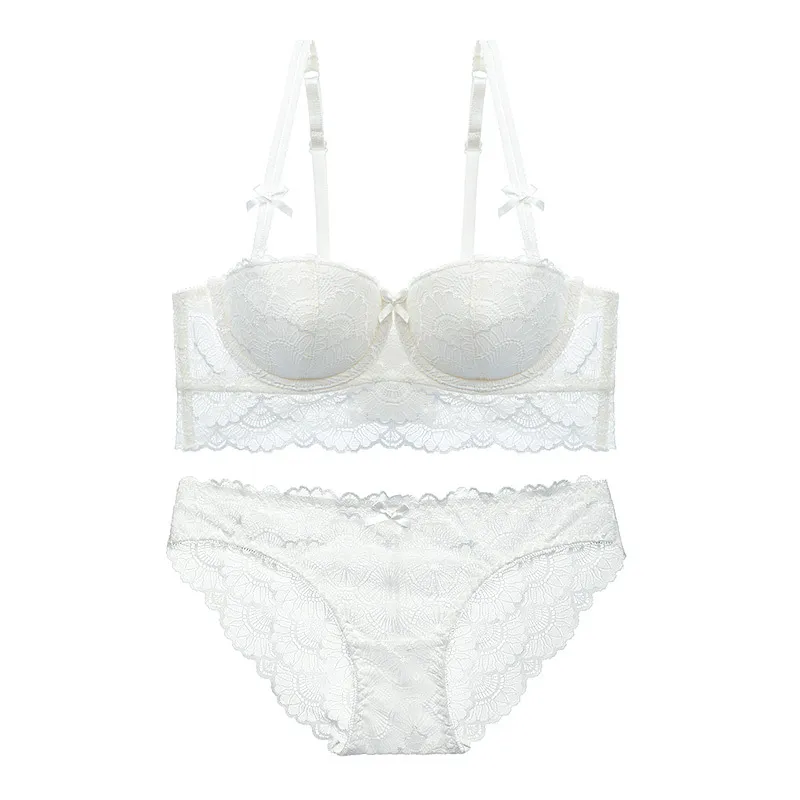 Flannel Cotton Lace New Style Bra Panty With U Stereo Fixed Shoulder Strap  White Womens Underwear Whole2405 From Geymf, $31.41