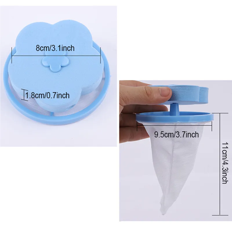 2 Stijlen Bloem Vorm Mesh Filter Tas Wasserij Bal Wol Filtration Haarverwijdering Apparaat Reinigingsgereedschap Herbruikbare Drijvende Mesh Tassen BH2232 WCY