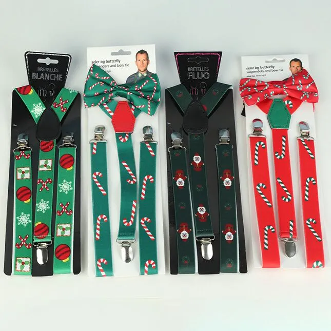 Adjustable Y Back Christmas Christmas Suspenders 2.5*100CM Elastic