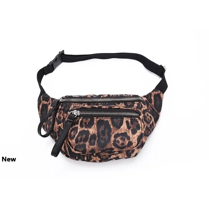 Leopard saco da cintura Unisex Belt Waterproof Fanny Moda Peito bolsa mulheres telefone bolsa LJJM2360-1