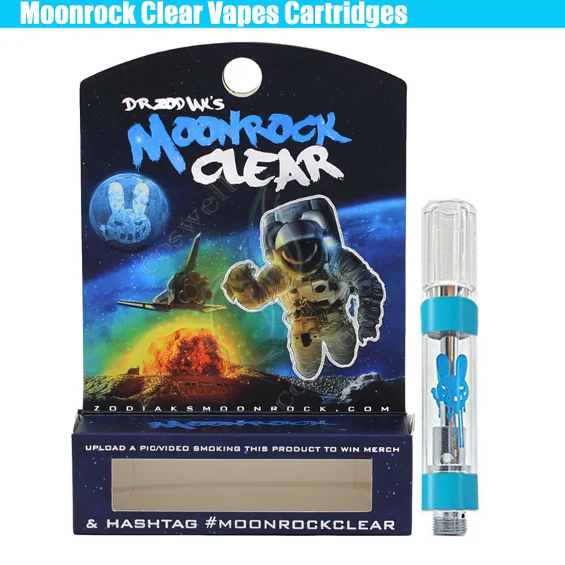 Moonrock Clear Carts Cartridges DR Zodiak Moon Rock Atomizers Ceramic