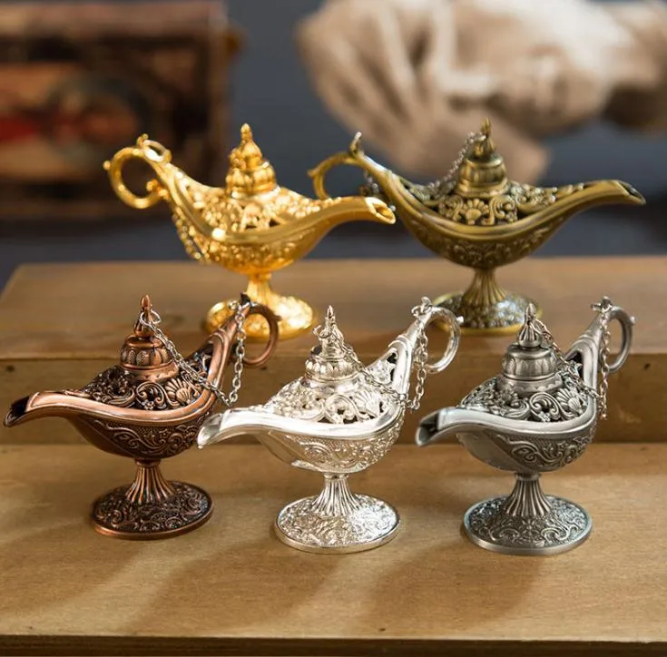 Classic Rare Hollow Legend Aladdin Magic Genie Lamp Finialss Incense  Burners Retro Wishing Oil Lamp Finials Home Decor Gift SN753 From  Linxi2015, $4.56