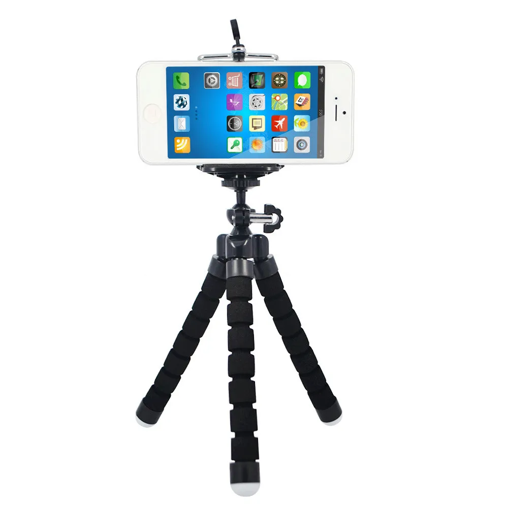 Mobiele telefoon Mount Autohouder Stand Flexibele Octopus Tripod Beugel Monopod Verstelbare Schuim Ondersteuning voor Smart Phone Camera Universal MQ200