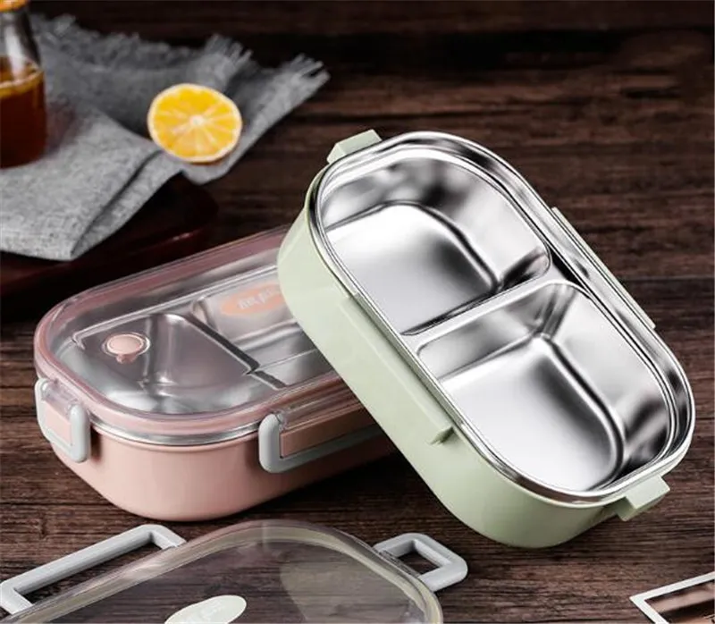 Stainless Steel Thermos Lunch Box for Kids Gray Bag Set Bento Box Leakproof  Japanese Style Food Container Thermal Lunchbox