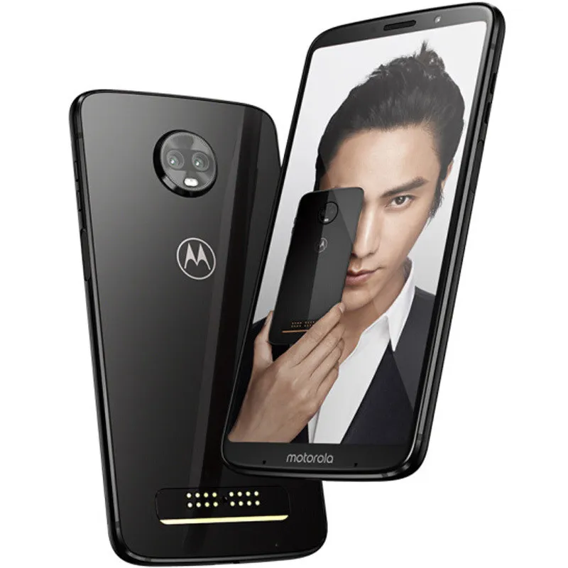 Oryginalny Motorola Z3 4G LTE Telefon komórkowy 6 GB RAM 128GB Snapdragon 835 OCTA Core Android 6.01 "Super Amoled 12.0mp ID Telefon komórkowy