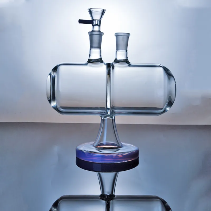 Infinity vattenfall glas vatten bong inverterbar tyngdkraft 7 tums hookahs rör olja DAB RIG Rökning Bongs 14mm kvinnlig fog med skål