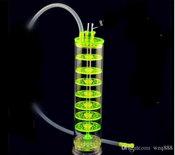Bouteille d'eau en verre acrylique à sept couches Bangs en verre en gros Brûleur à mazout Conduites d'eau en verre Plates-formes pétrolières sans fumer