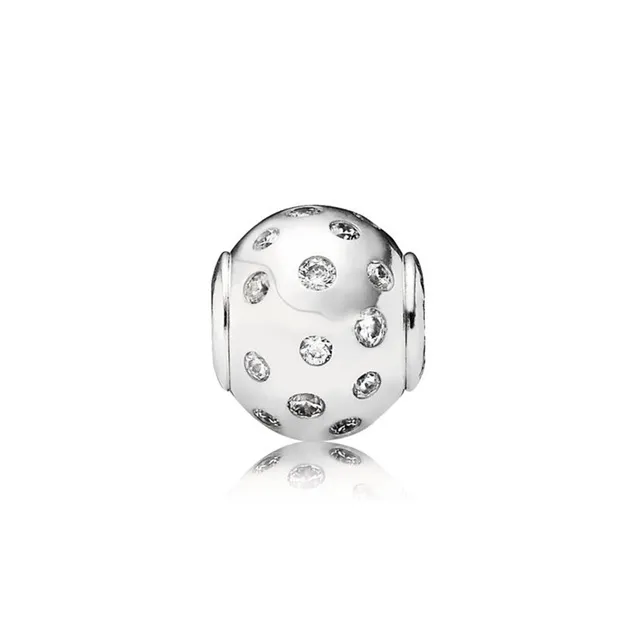 Nowa moda oryginalna 100% 925 Sterling Srebrna Pandora Studded with Stone Charm Bead Fit Essence Bransoletka DIY DIMUS Wisianta Żyd266s