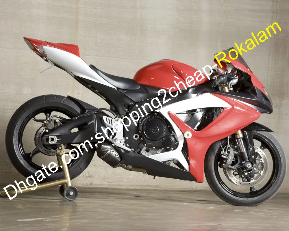 För Suzuki Motorcyklar GSXR 600 750 K6 2006 2007 GSXR750 GSXR600 GSX-R600 GSX-R750 Röd vit svart fairing (formsprutning)