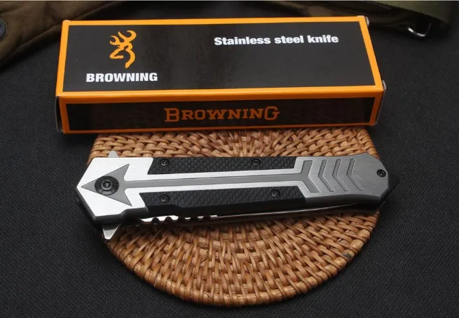 HOT Browning F130 tactical folding knife quickly opens G10 steel handle and flips EDC outdoor hunting pocket knife lifesaving knife