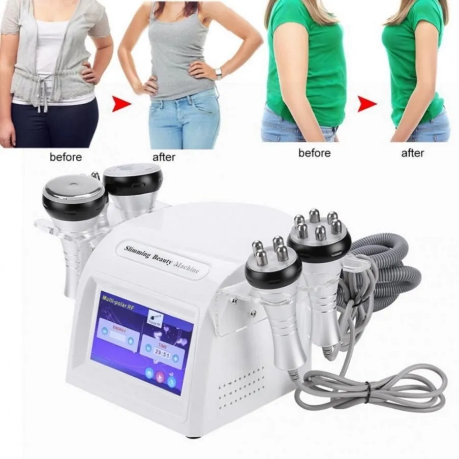 5 In 1 Ultrasonic Liposuction Machine With 40K Cavitation, Vacuum, Multipolar RF, And Radio