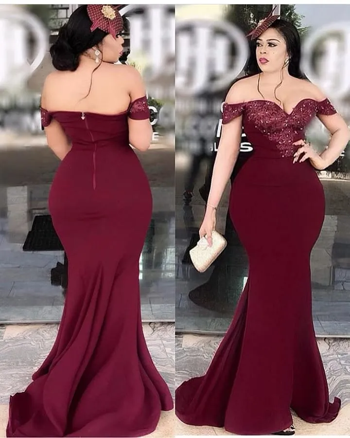 2019 Aso Ebi Arabic Burgundy Cheap Sexy Evening Dresses Sweetheart Lace Beaded Prom Dresses Mermaid Formal Party Second Reception Gowns