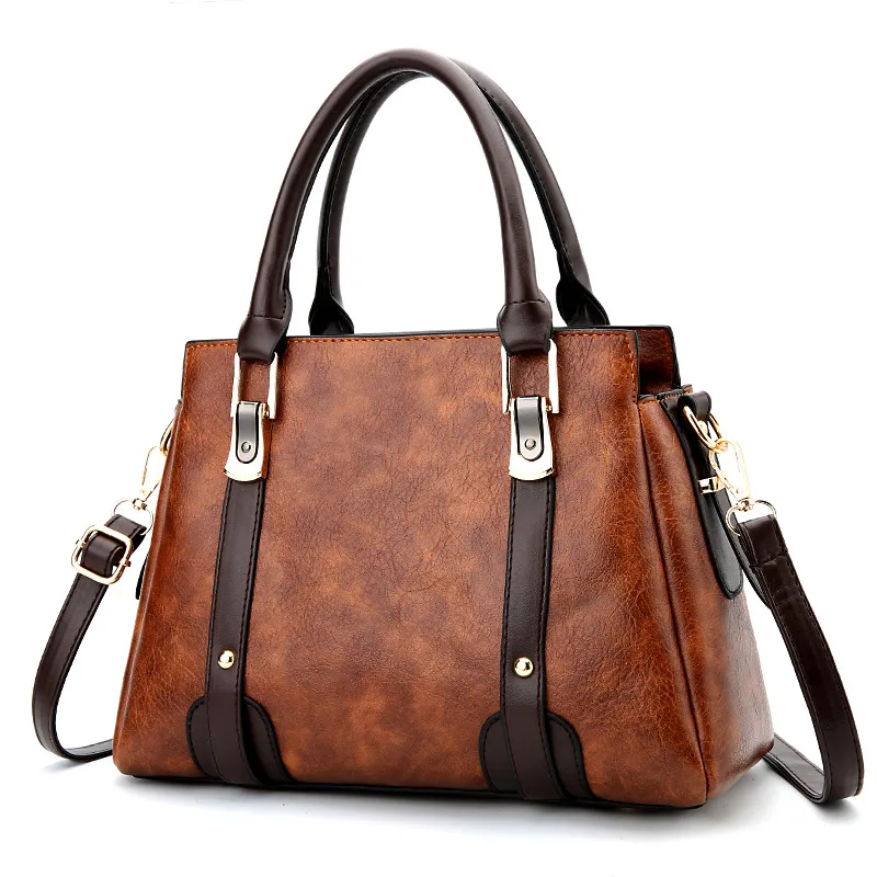 HBP 숙 녀 핸드백 지갑 여성 토트 가방 크로스 바디 가방 가죽 핸드백 Prese Female Bolsa Brown Color