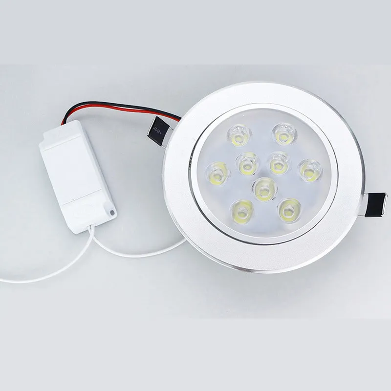 4Pack 9W / 12W LED Downlight Roterbar Inbyggd taklampa Värm / Kyl Vit Spotlight Lampa Driver 110V för LED-lampa för inomhusbelysning