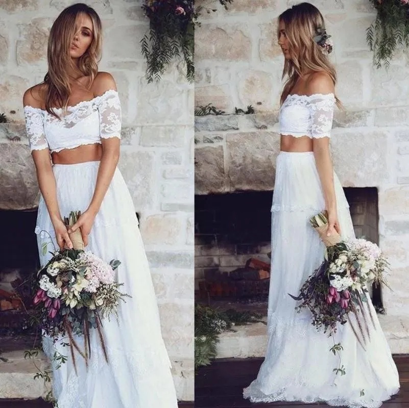 white two piece vintage dress Flashback Lace Set in Ivory Ivory / M Machine Washable Size White Polka Dots Fluffy Cape