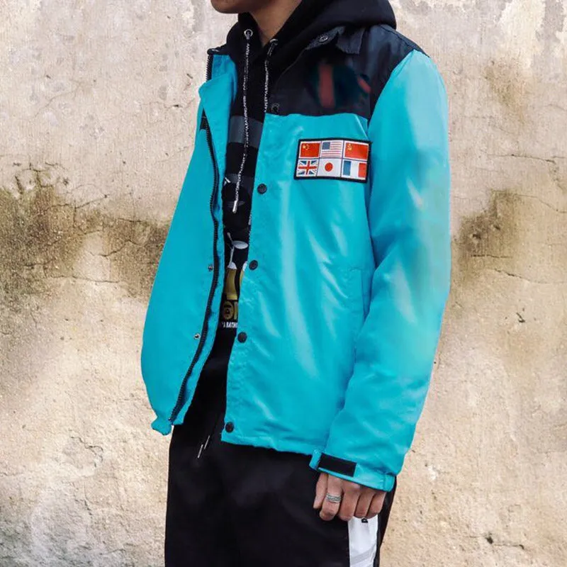 World map windbreaker hotsell