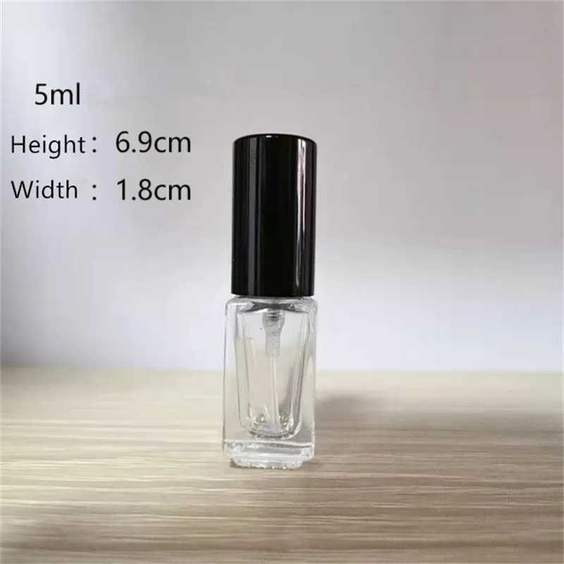 10PCS 5/10ml Mini Bottiglia Di Vetro Spray Bottiglia Di Profumo Vuota Portatile Riutilizzabile Campione Nebbia Fine Atomizzatore Bottiglia Contenore Di Viaggio - Foto 4