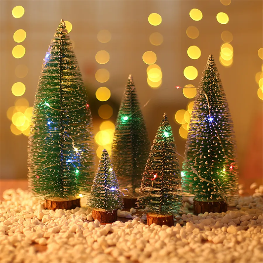 Árvore de Natal Branca, Mini Árvores de Natal Brancas Artificiais de 23,6  pol. com Base de Plástico, Árvore de Natal de Mesa DIY para Decorações de