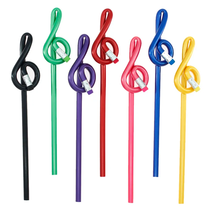 Muzyka Treble Ołówek Notatka Muzyczna Ołówki Plastikowe Clef Ołówek Biurowy Muzyk Prezent Losowy Kolor