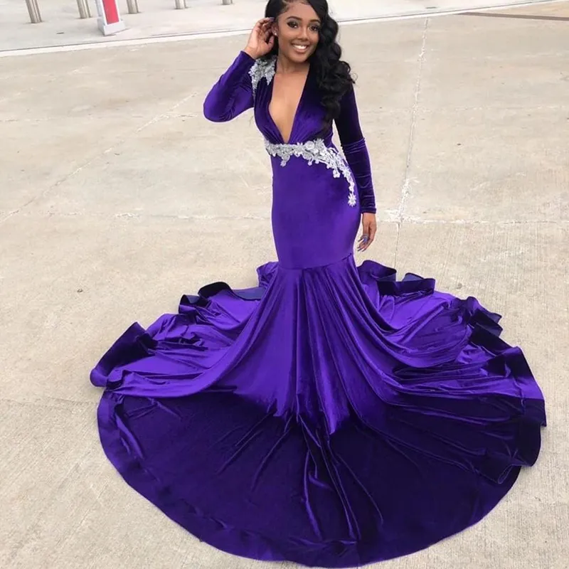 dark purple formal dress