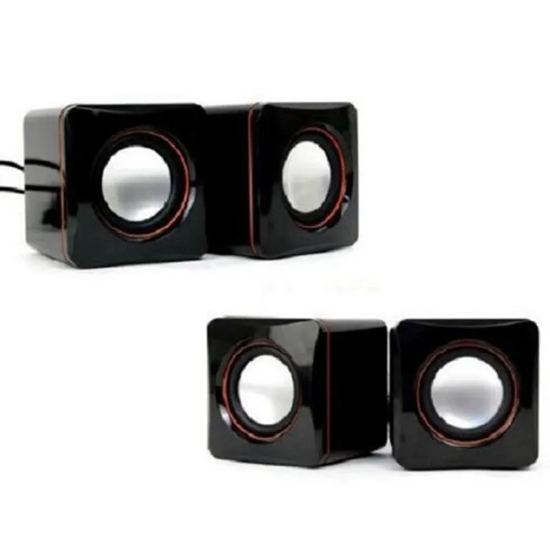 Billiga 6W USB-bärbara datorhögtalare USB-stereo Kombinationshögtalare med 3,5 mm Jack USB Powered 2.0 Subwoofer PC-högtalare