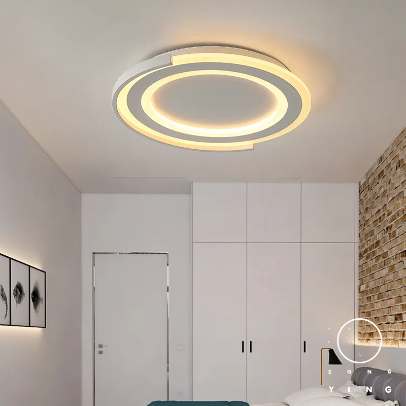 Lampadario a led di design ideale diametro 400/520 mm finitura bianco/nero Lampadari moderni a led per soggiorno camera da letto camera principale