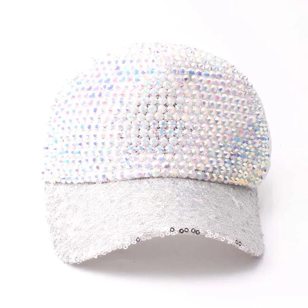 Hoge Kwaliteit Vrouwen Merk Baseball Cap Nieuwe Mode Rhinestone Crystal Denim Snapback Caps Groothandel Vrouw Hip Hop Snapbacks Hats