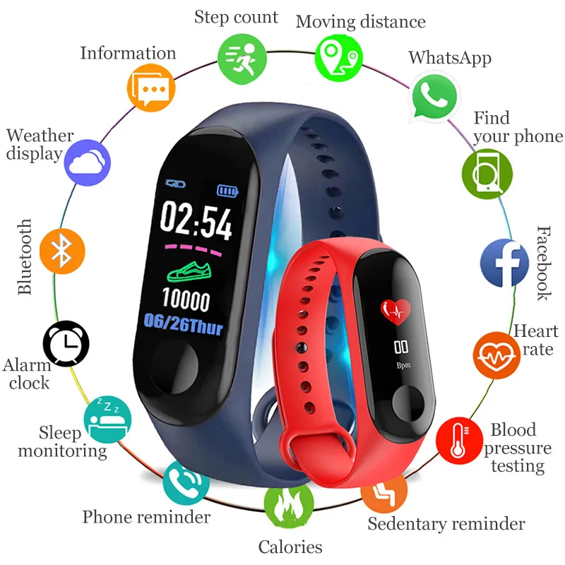 M3 Pro Smart Band Bracelet Heart Rate Monitor Watch Activity