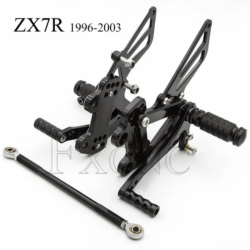 CNC Adjustable Rearset For ZX7R ZX 7R ZX 7R 1996 2003 Motorcycle Foot