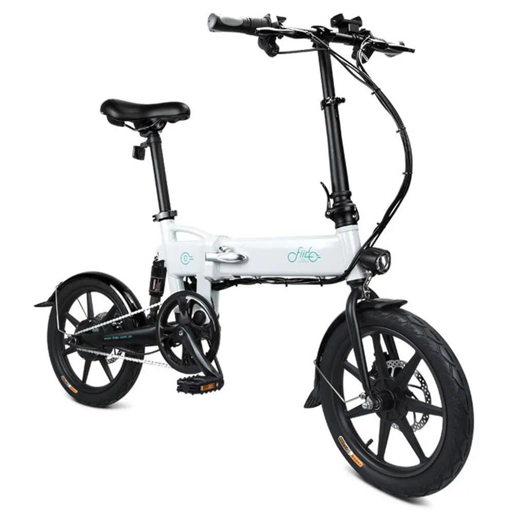 Fiido D2 Folding Electric Moped Bike City Bike Commuter Bike Tre Ridlägger 16 tums däck 250W Motor 25km / h 7.8Ah litiumbatteri 20-35k