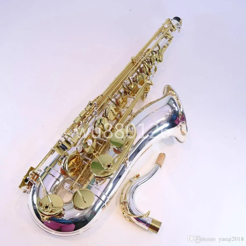 Jupiter JTS-1100SG Bb Tenor Brass Saxophone Silver Plated Body Gold Lacquer Key B Flat Sax Musical Instrument With Canvas Case