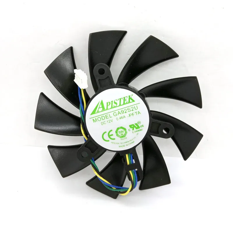 Nowy oryginalny GA92S2U PFTA DC12V 0,46A dla ZOTAC GTX 1070TI 1080TI MI Graphics Card Fan Card