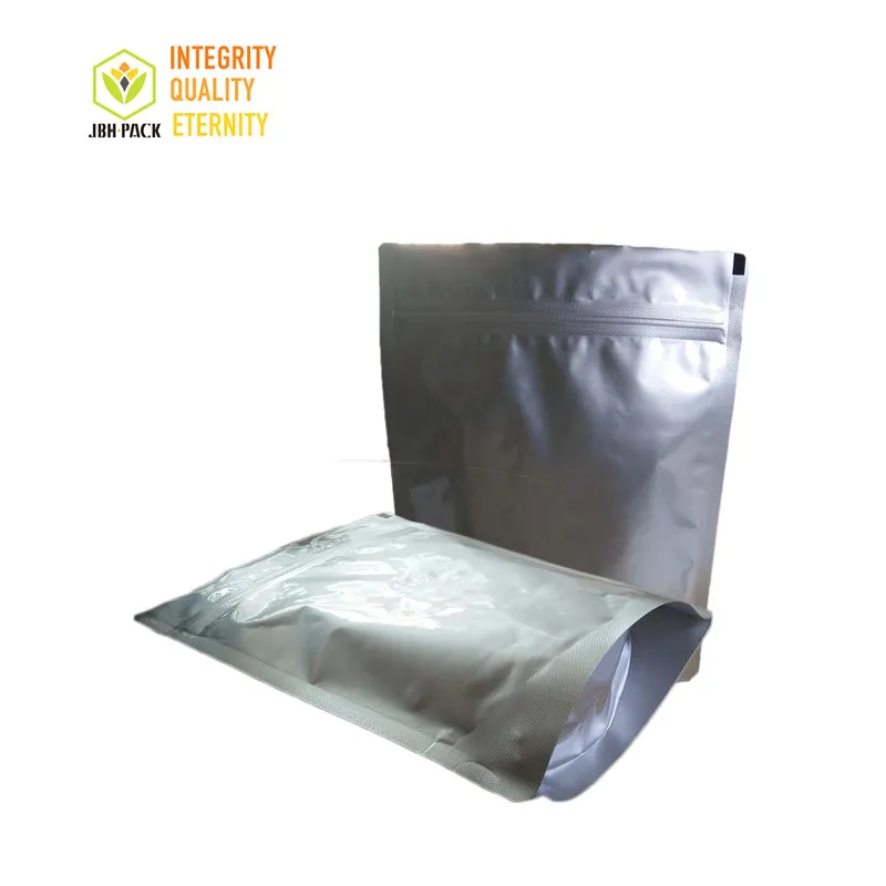 100x-5000x claro/Láser de aluminio bolsas de Mylar de cremallera bolsa de paquete de almacenamiento de alimentos plana 