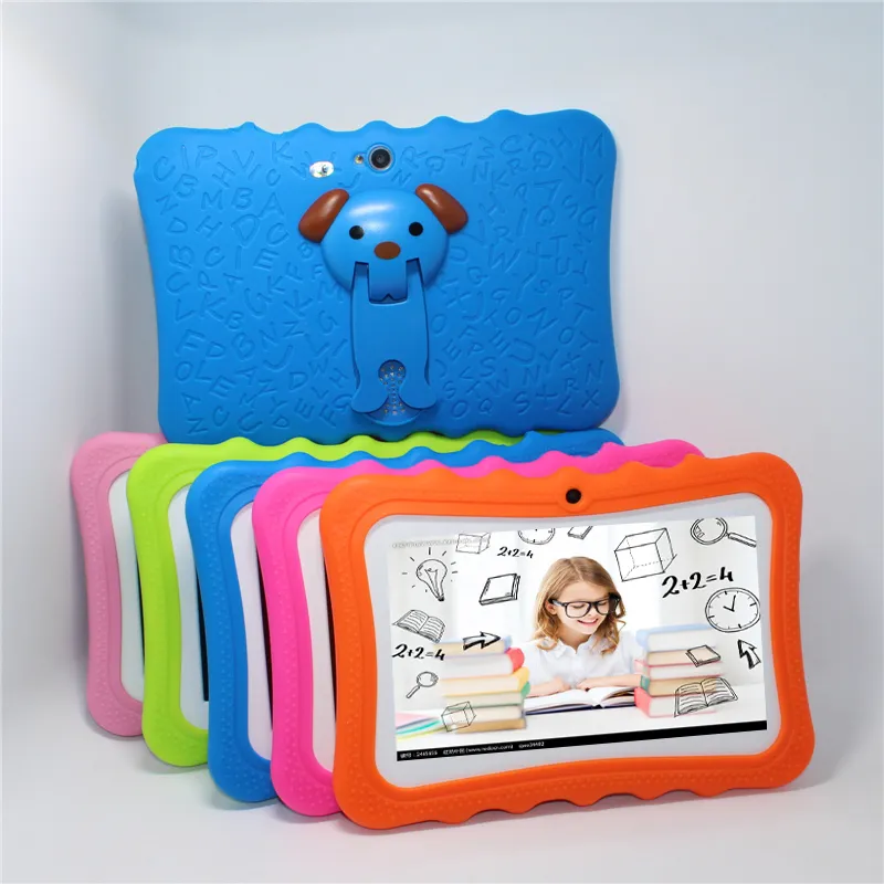 Q8-8G A33 512MB 8GB 7 tum Kids Tablet PC Quad Core Android 4 4 Dual Camera 1024 600 For Kid Gift With USB Light Big Speaker2329