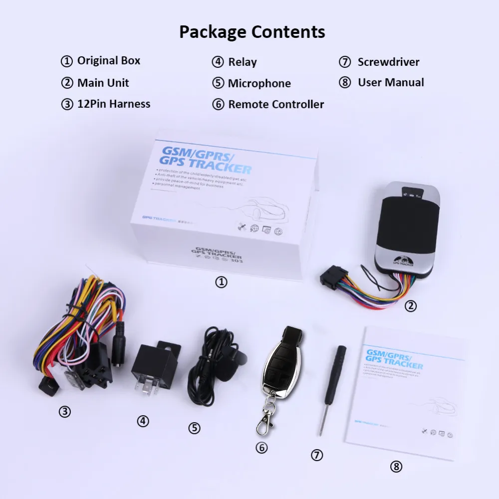 Auto Car GPS Tracker GSM GPRS Tracking Device Universal Accurate