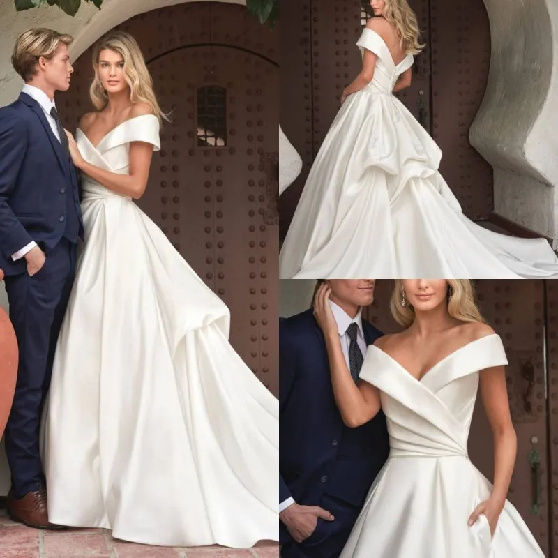 Satin wedding gowns 2019 hotsell