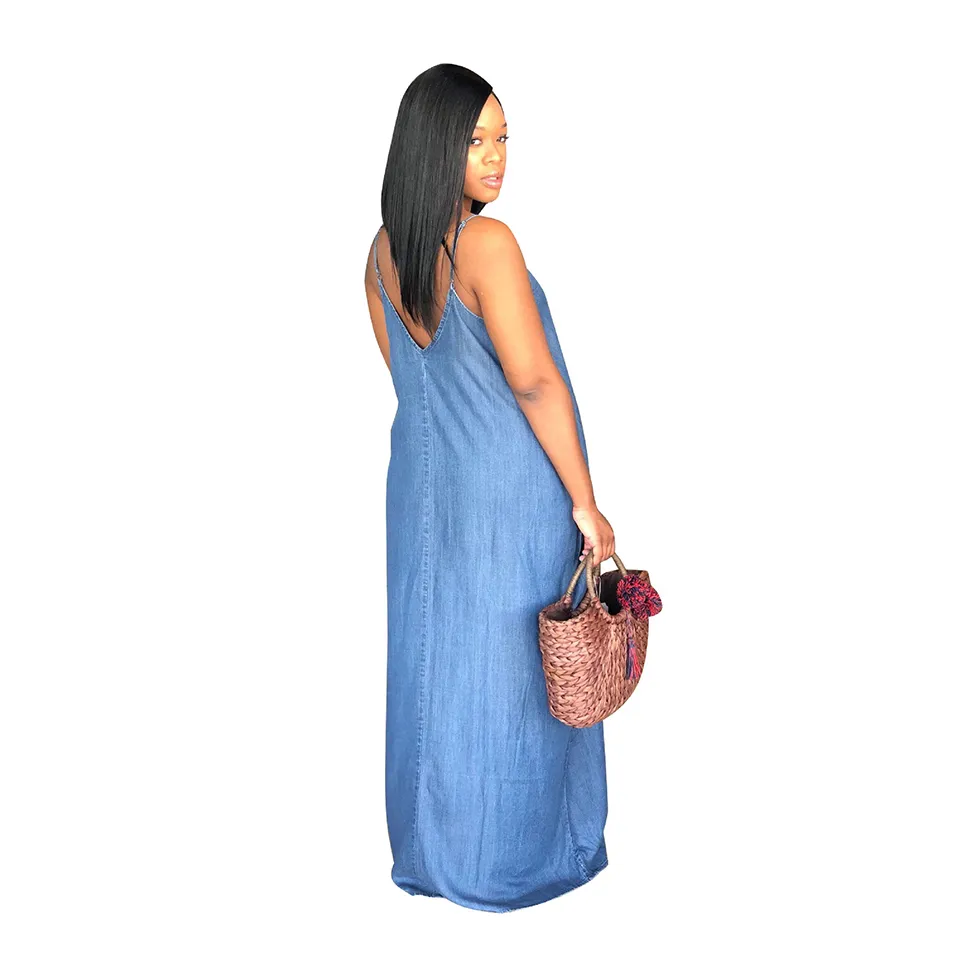 denim maxi dresses