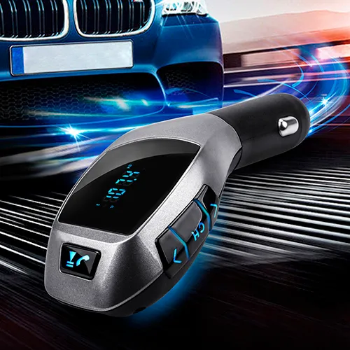 Nouveau kit de voiture Bluetooth lecteur MP3 transmetteur FM X5 USB TF chargeur mains libres sans fil 8PAG