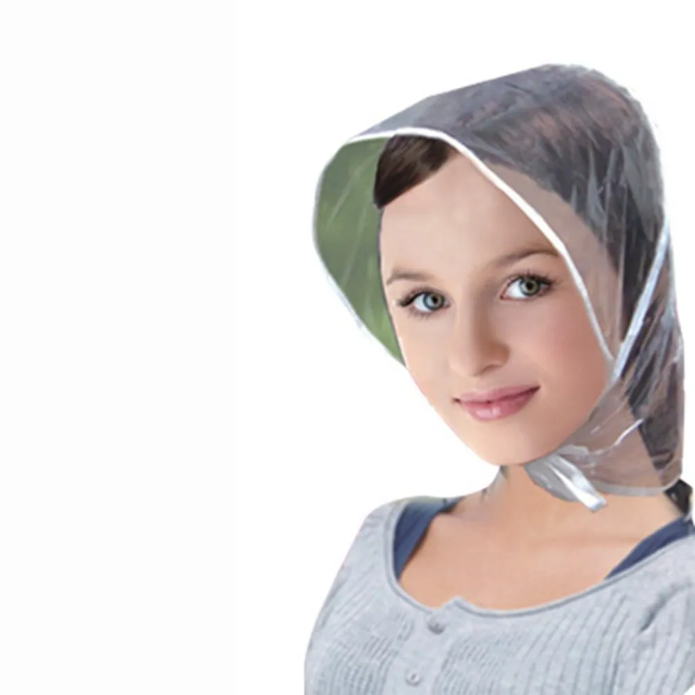 Creative Plastic Rain Hat Cap Coat Raincoat Women Men Kids Gifts