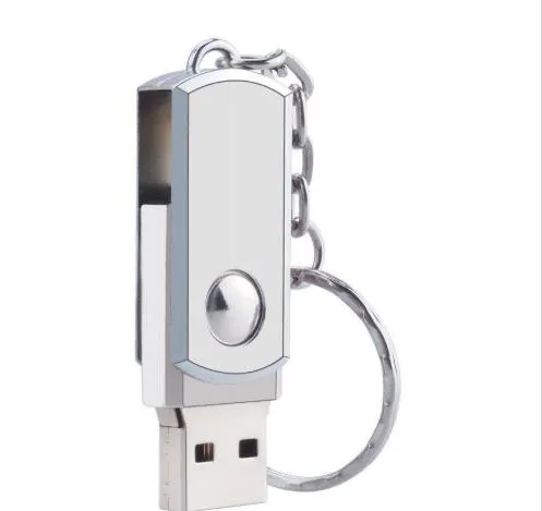 Yüksek Kaliteli 8GB Döner Metal USB 3.0 Flash Sürücü Bellek Thumb Anahtar Çubuk Kalem Depolama U07 Toptan Satış