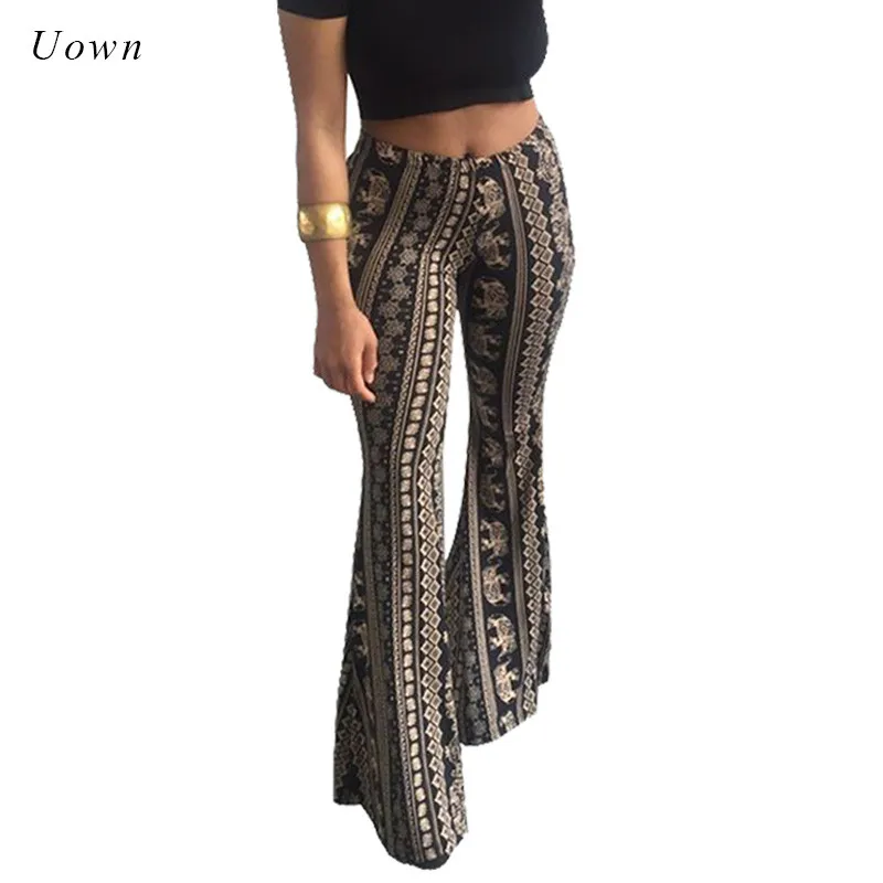 Boho Flare Pants Women Bohemian Fashion Loose Long Pant Tribal African  Print Wide Leg Trousers Bell Bottom Leggings Hippie Pants From Starbrand,  $21.8