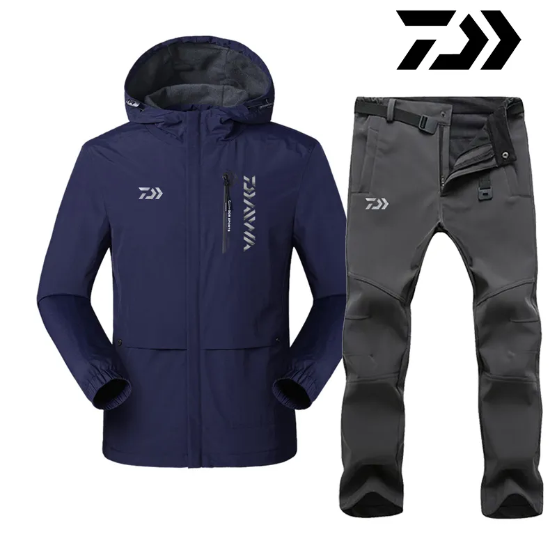 Reflective Winter Fishing Clothing Sets Men Breathable Keep Warm Protection  Outdoor Sportswear Clothes Fishing Clothes